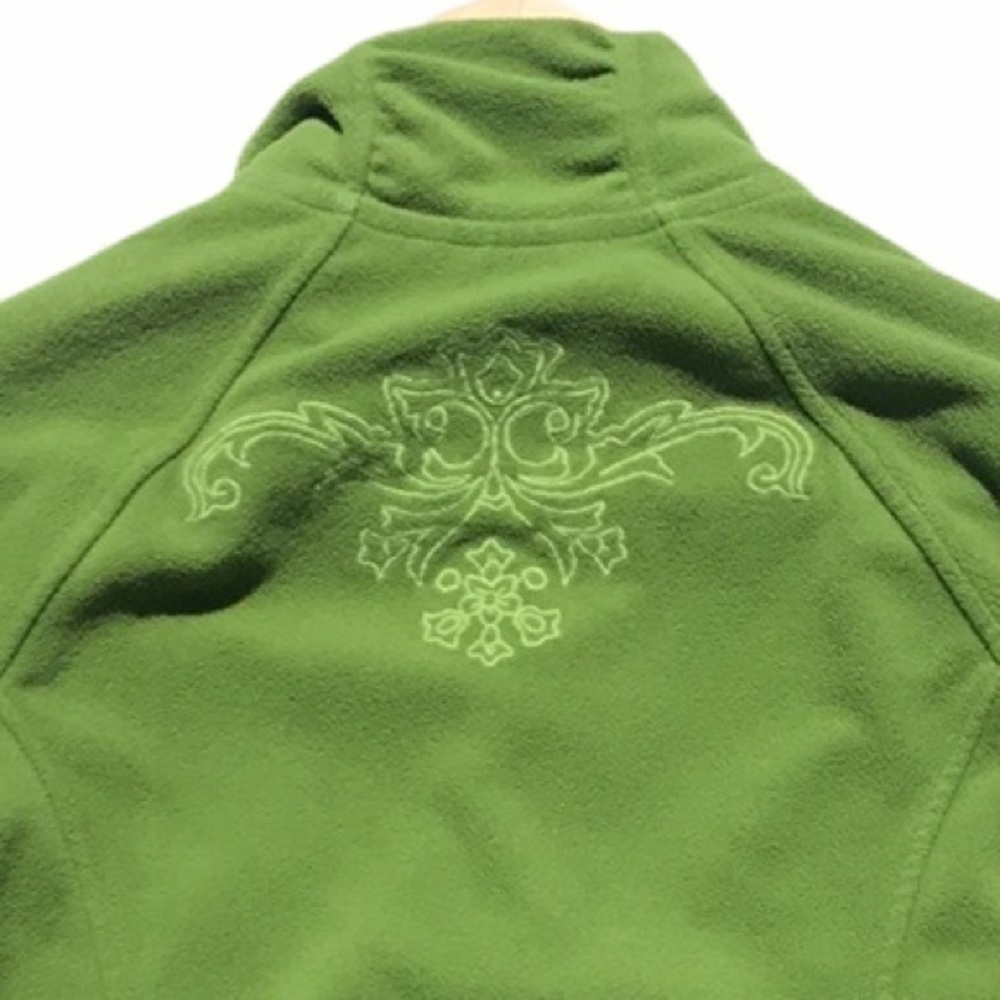 #10 ATHLETA. GREEN QUARTER ZIP FLEECE JACKET - Picture 11 of 11